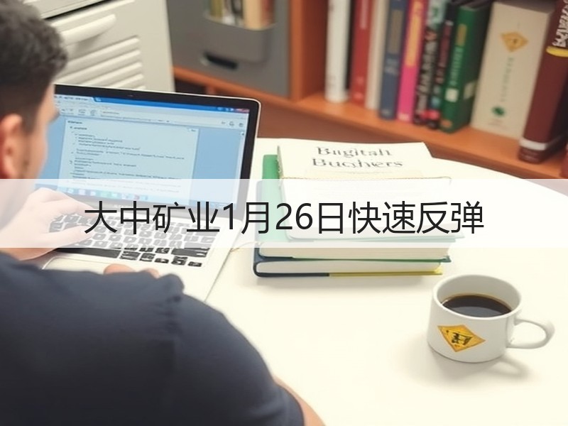 大中矿业1月26日快速反弹