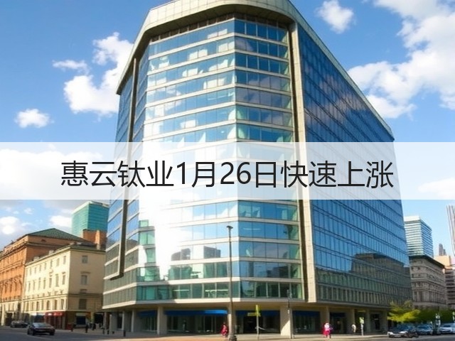 惠云钛业1月26日快速上涨(图3)