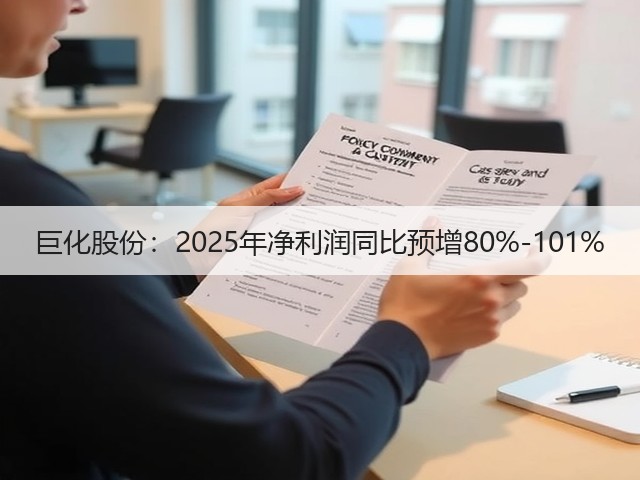 巨化股份：2025年净利润同比预增80%-101%(图1)