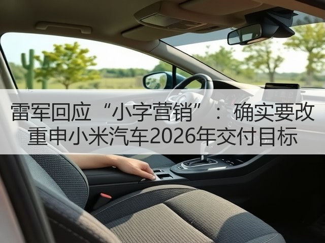 雷军回应“小字营销”:确实要改 重申小米汽车2026年交付目标(图3) 雷军回应“小字营销”:确实要改 重申小米汽车2026年交付目标(图3)