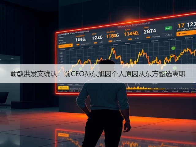 俞敏洪发文确认:前CEO孙东旭因个人原因从东方甄选离职(图1) 俞敏洪发文确认:前CEO孙东旭因个人原因从东方甄选离职(图1)