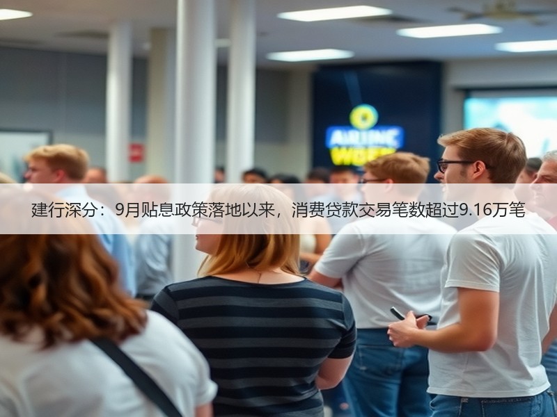 建行深分：9月贴息政策落地以来，消费贷款交易笔数超过9.16万笔