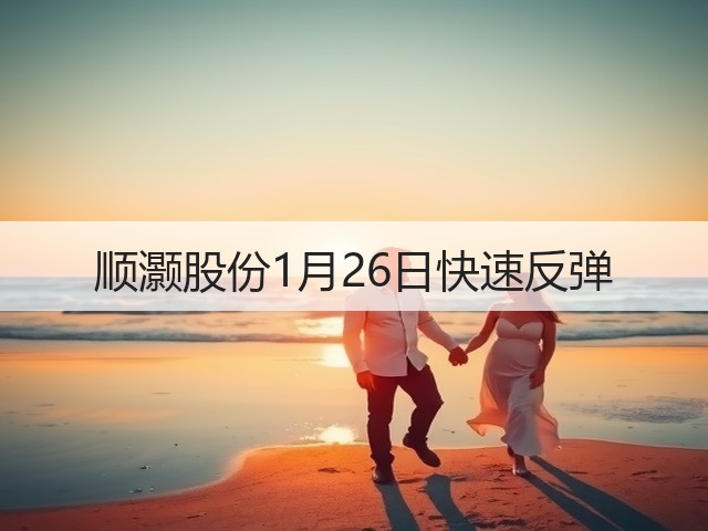 顺灏股份1月26日快速反弹(图3) 顺灏股份1月26日快速反弹(图3)