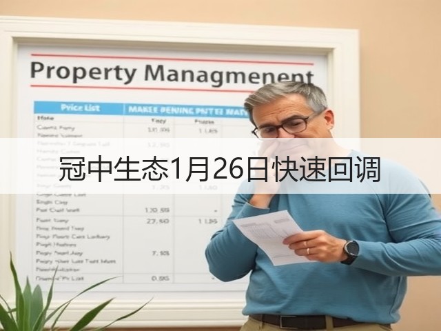 冠中生态1月26日快速回调(图1) 冠中生态1月26日快速回调(图1)