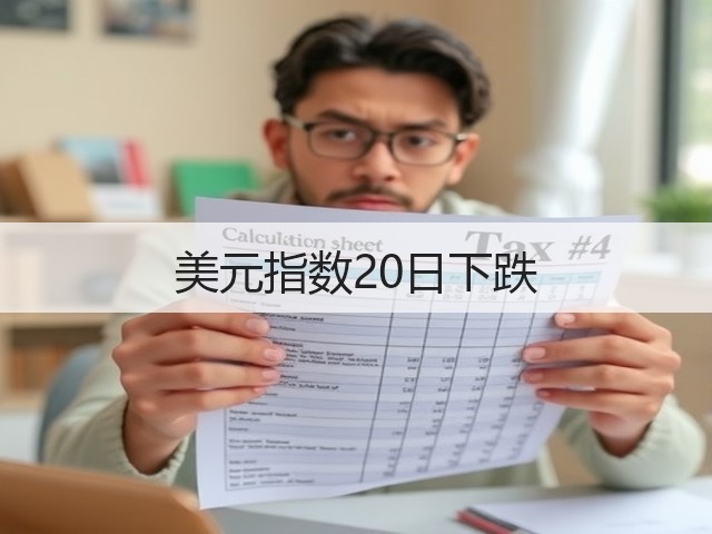 美元指数20日下跌(图3) 美元指数20日下跌(图3)