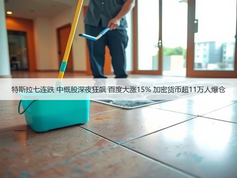特斯拉七连跌 中概股深夜狂飙 百度大涨15% 加密货币超11万人爆仓