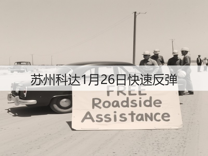 苏州科达1月26日快速反弹