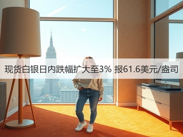 现货白银日内跌幅扩大至3% 报61.6美元/盎司(图3)