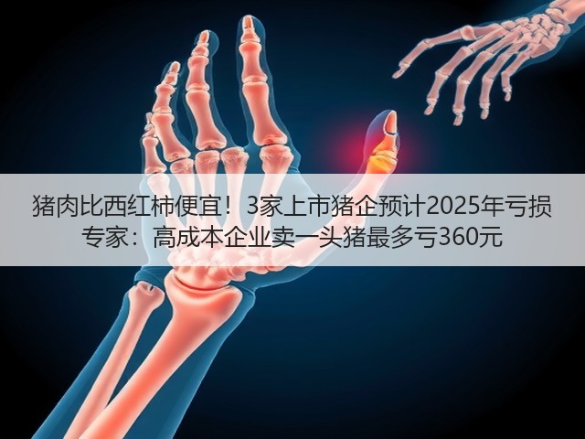 猪肉比西红柿便宜!3家上市猪企预计2025年亏损 专家:高成本企业卖一头猪最多亏360元(图1) 猪肉比西红柿便宜!3家上市猪企预计2025年亏损 专家:高成本企业卖一头猪最多亏360元(图1)