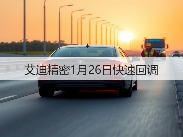 艾迪精密1月26日快速回调(图3) 艾迪精密1月26日快速回调(图3)