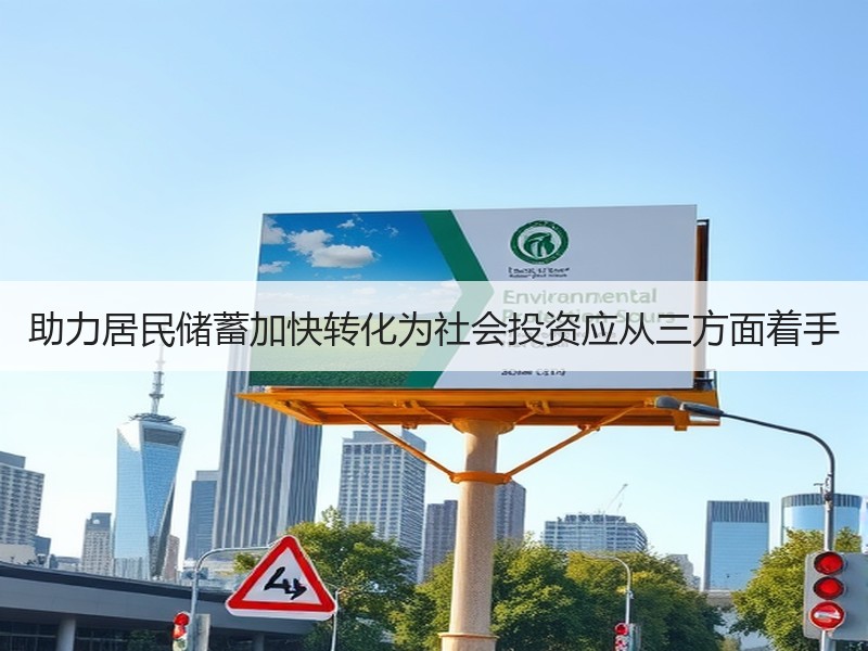 助力居民储蓄加快转化为社会投资应从三方面着手