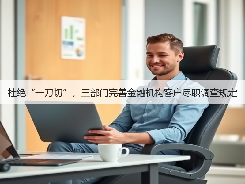 杜绝“一刀切”，三部门完善金融机构客户尽职调查规定