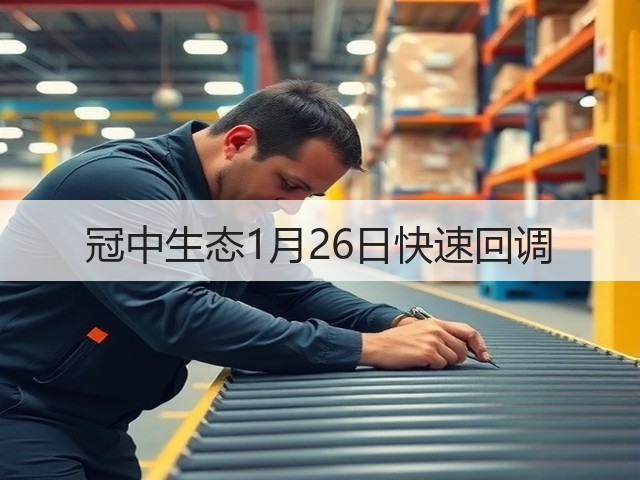 冠中生态1月26日快速回调(图3) 冠中生态1月26日快速回调(图3)