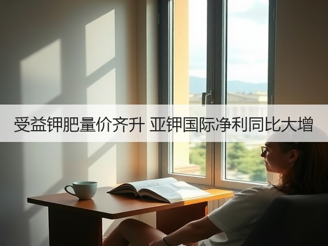 受益钾肥量价齐升 亚钾国际净利同比大增(图1)