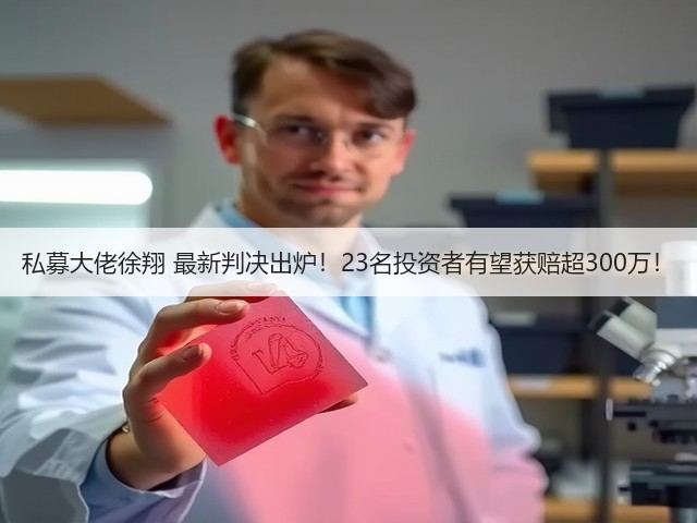 私募大佬徐翔 最新判决出炉！23名投资者有望获赔超300万！(图2)