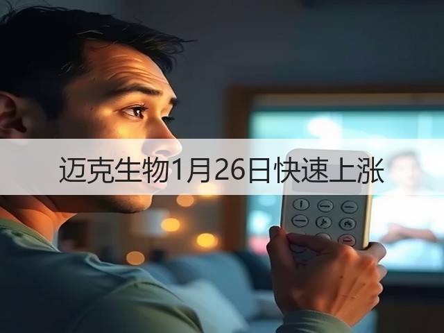 迈克生物1月26日快速上涨(图2) 迈克生物1月26日快速上涨(图2)
