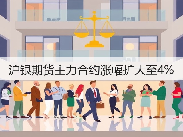 沪银期货主力合约涨幅扩大至4%(图1)
