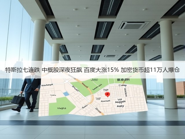 特斯拉七连跌 中概股深夜狂飙 百度大涨15% 加密货币超11万人爆仓(图1)