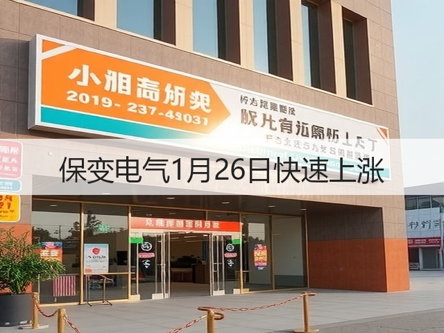 保变电气1月26日快速上涨(图2)
