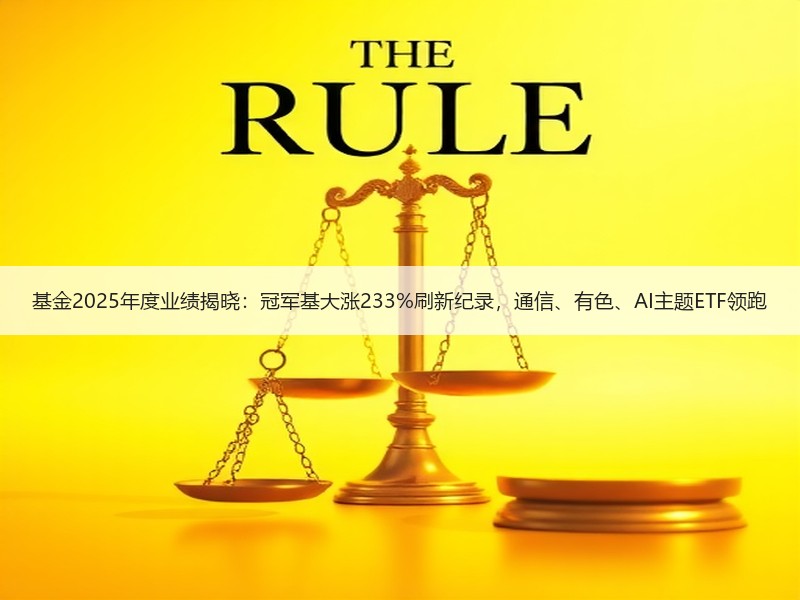 基金2025年度业绩揭晓：冠军基大涨233%刷新纪录，通信、有色、AI主题ETF领跑