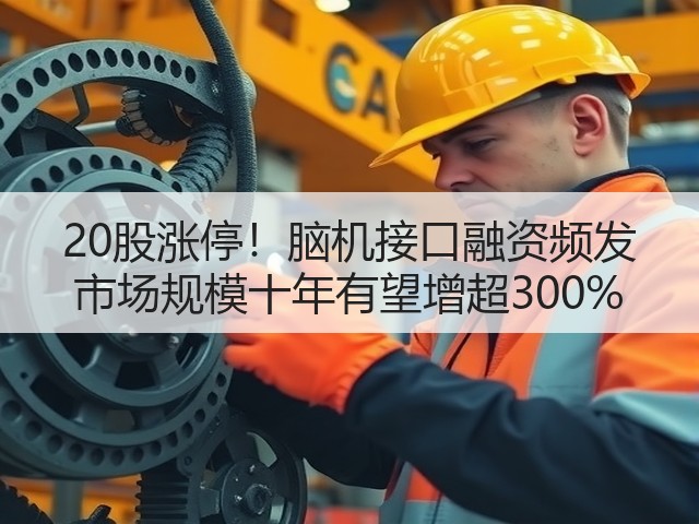 20股涨停!脑机接口融资频发 市场规模十年有望增超300%(图1) 20股涨停!脑机接口融资频发 市场规模十年有望增超300%(图1)