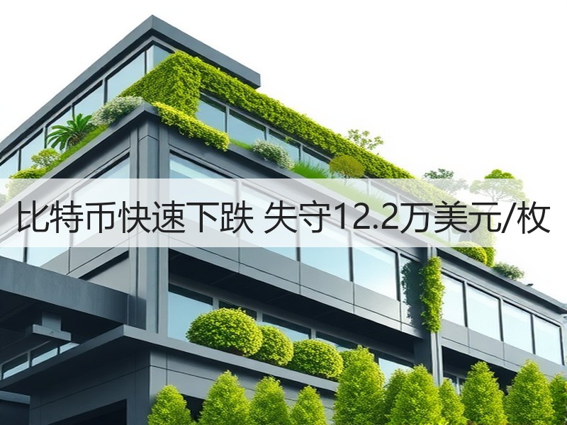 比特币快速下跌 失守12.2万美元/枚