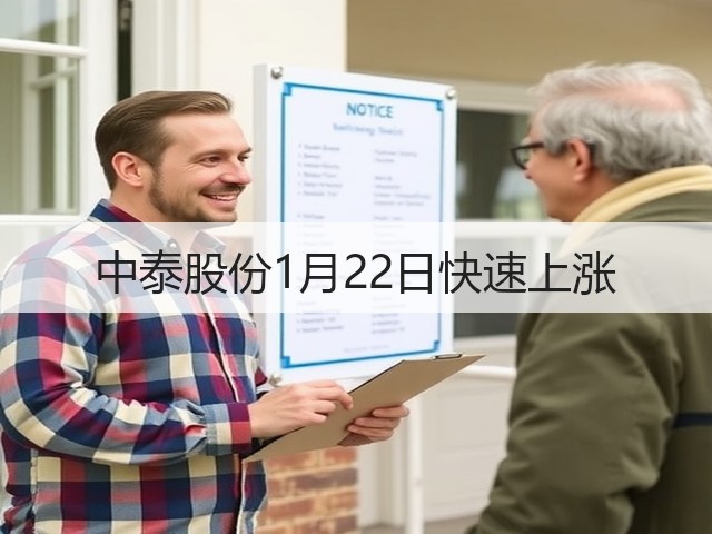 中泰股份1月22日快速上涨(图2) 中泰股份1月22日快速上涨(图2)