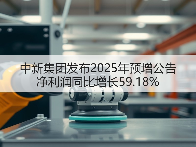 中新集团发布2025年预增公告 净利润同比增长59.18%