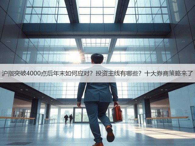沪指突破4000点后年末如何应对?投资主线有哪些?十大券商策略来了(图1) 沪指突破4000点后年末如何应对?投资主线有哪些?十大券商策略来了(图1)