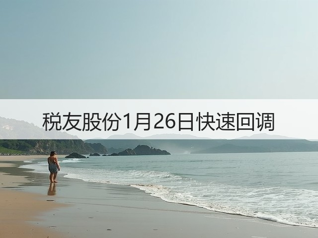 税友股份1月26日快速回调(图3) 税友股份1月26日快速回调(图3)