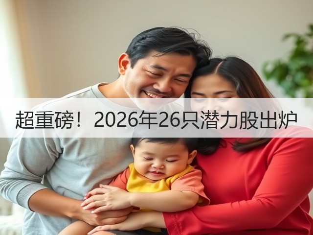 超重磅!2026年26只潜力股出炉(图2) 超重磅!2026年26只潜力股出炉(图2)