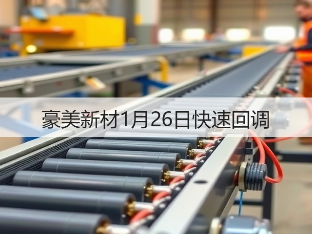 豪美新材1月26日快速回调(图1) 豪美新材1月26日快速回调(图1)