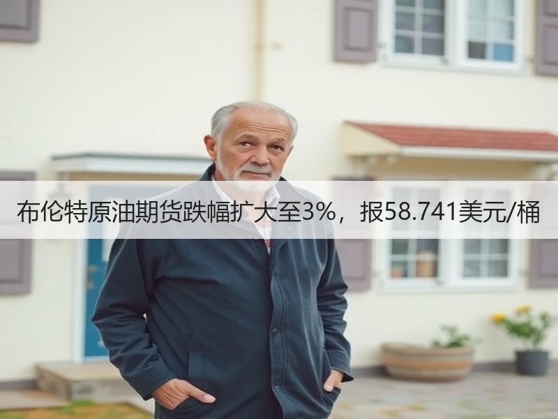 布伦特原油期货跌幅扩大至3%，报58.741美元/桶