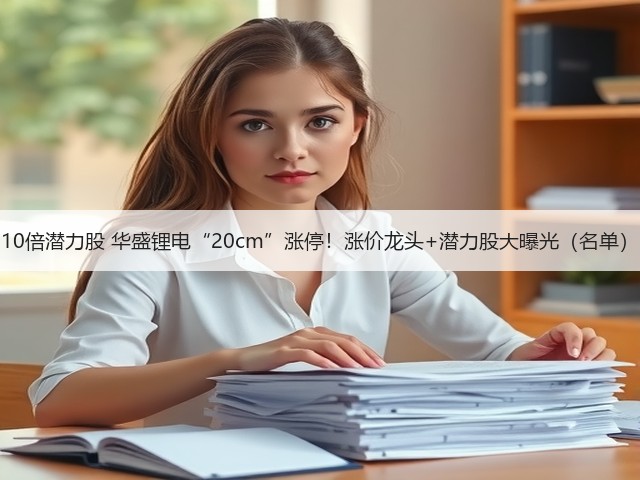 10倍潜力股 华盛锂电“20cm”涨停!涨价龙头+潜力股大曝光(名单)(图1) 10倍潜力股 华盛锂电“20cm”涨停!涨价龙头+潜力股大曝光(名单)(图1)