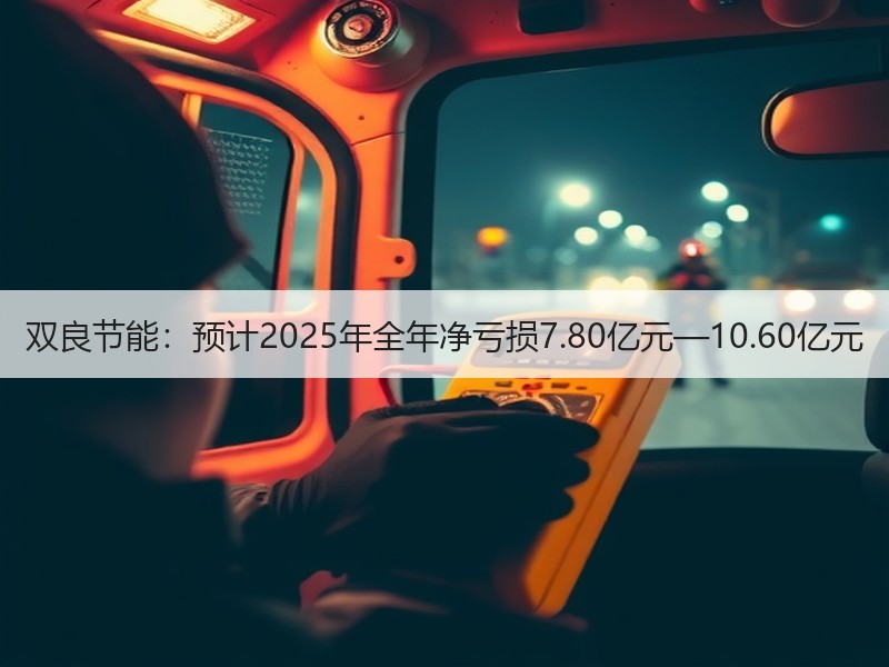 双良节能：预计2025年全年净亏损7.80亿元—10.60亿元
