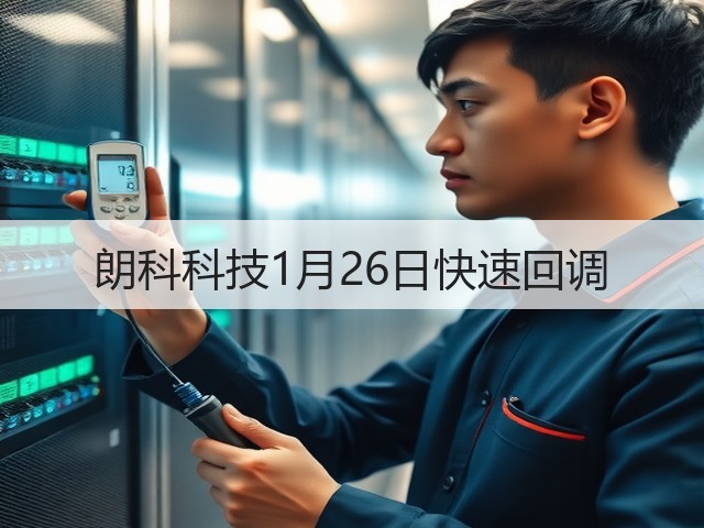 朗科科技1月26日快速回调(图3) 朗科科技1月26日快速回调(图3)