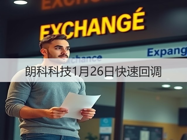 朗科科技1月26日快速回调(图2) 朗科科技1月26日快速回调(图2)