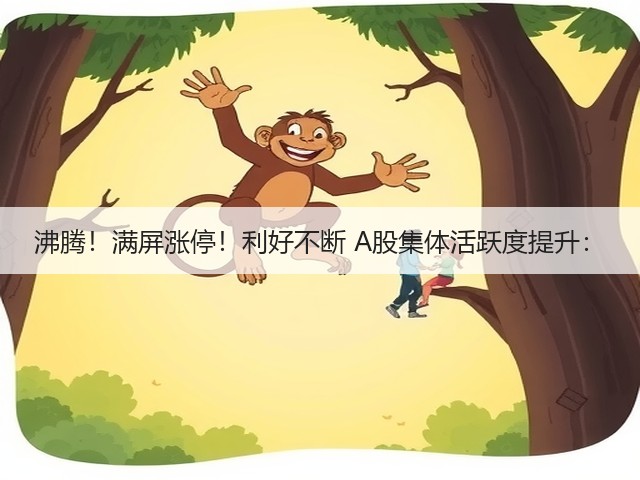 沸腾！满屏涨停！利好不断 A股集体活跃度提升：(图1)