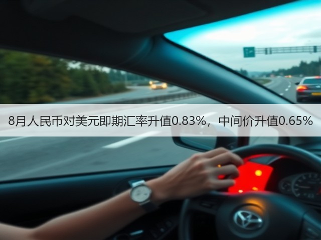 8月人民币对美元即期汇率升值0.83%,中间价升值0.65%(图1) 8月人民币对美元即期汇率升值0.83%,中间价升值0.65%(图1)
