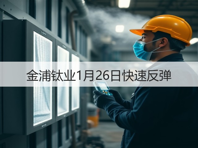 金浦钛业1月26日快速反弹(图3) 金浦钛业1月26日快速反弹(图3)