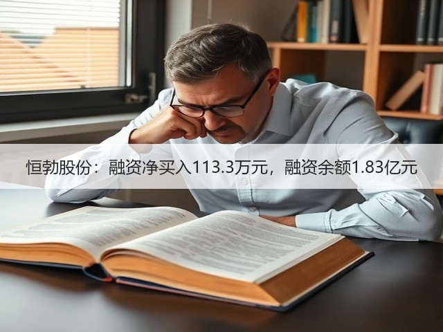 恒勃股份:融资净买入113.3万元,融资余额1.83亿元(图1) 恒勃股份:融资净买入113.3万元,融资余额1.83亿元(图1)