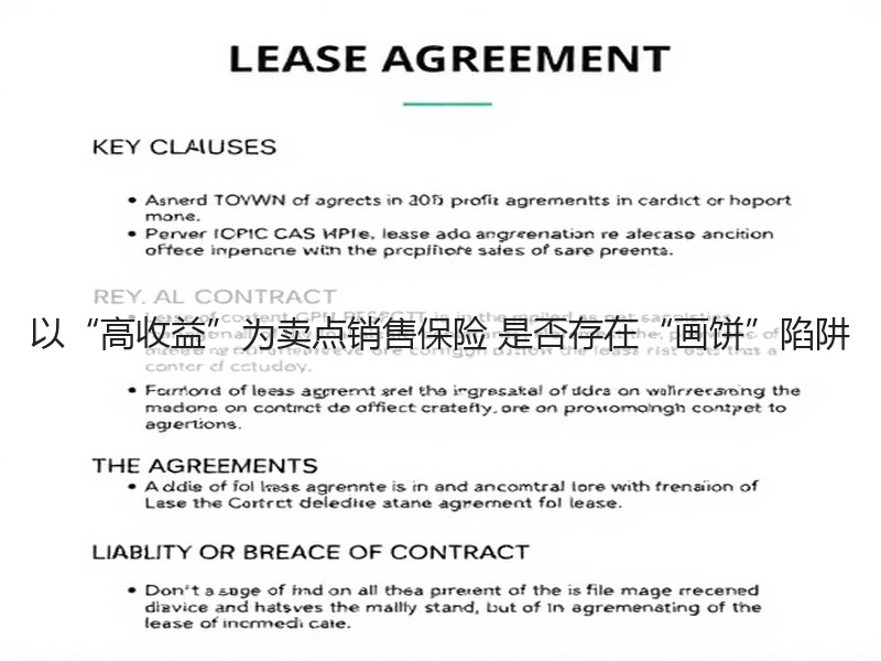 以“高收益”为卖点销售保险 是否存在“画饼”陷阱