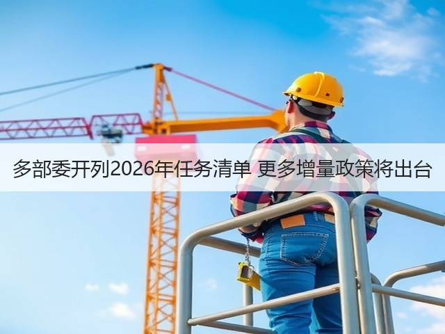 多部委开列2026年任务清单 更多增量政策将出台(图2) 多部委开列2026年任务清单 更多增量政策将出台(图2)