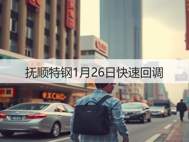 抚顺特钢1月26日快速回调(图3) 抚顺特钢1月26日快速回调(图3)