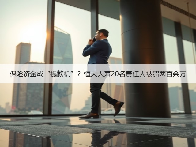 保险资金成“提款机”？恒大人寿20名责任人被罚两百余万(图1)