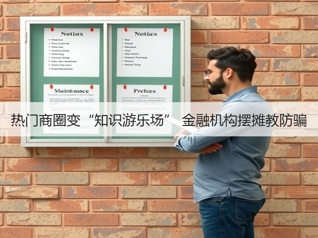 热门商圈变“知识游乐场” 金融机构摆摊教防骗(图1)