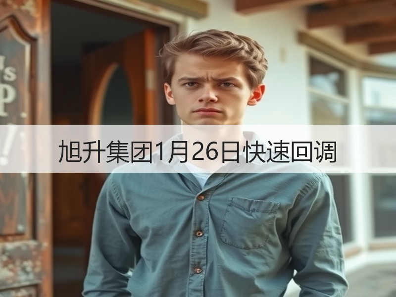 旭升集团1月26日快速回调