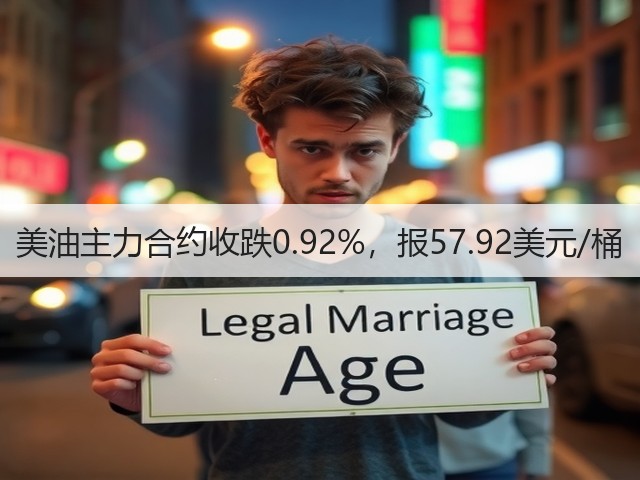 美油主力合约收跌0.92%，报57.92美元/桶(图3)