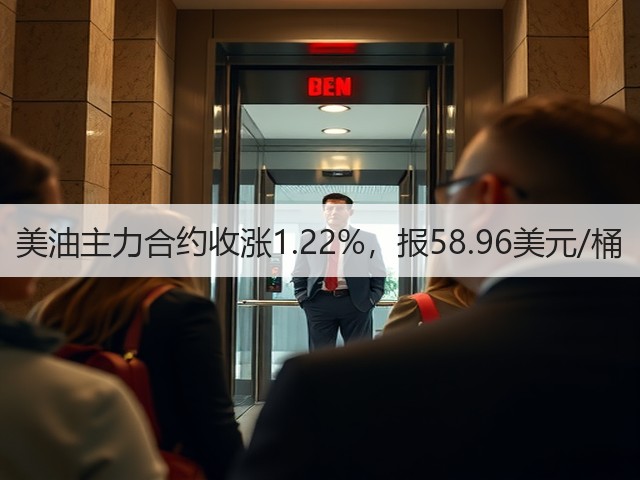 美油主力合约收涨1.22%，报58.96美元/桶(图1)