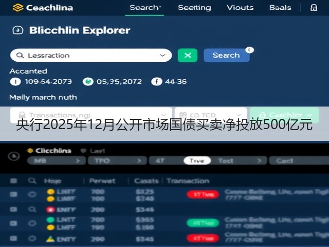 央行2025年12月公开市场国债买卖净投放500亿元(图1)